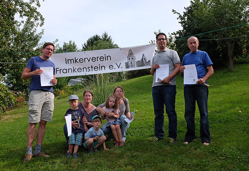 Sommerfest Imkerverein -Gruppenbild Neuimker1 10x15s